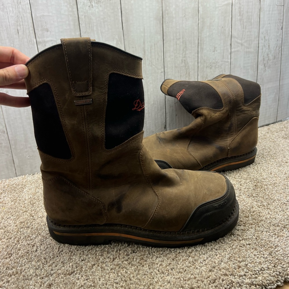 Danner Men's 13249 Trakwelt Wellington 11" Brown Comp Toe Safety Boots Size 11.5